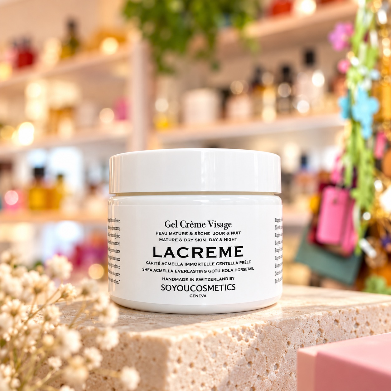''Lacrème''- Gel Crème Visage peaux matures & sèches à l'extrait de Centella Asiatica