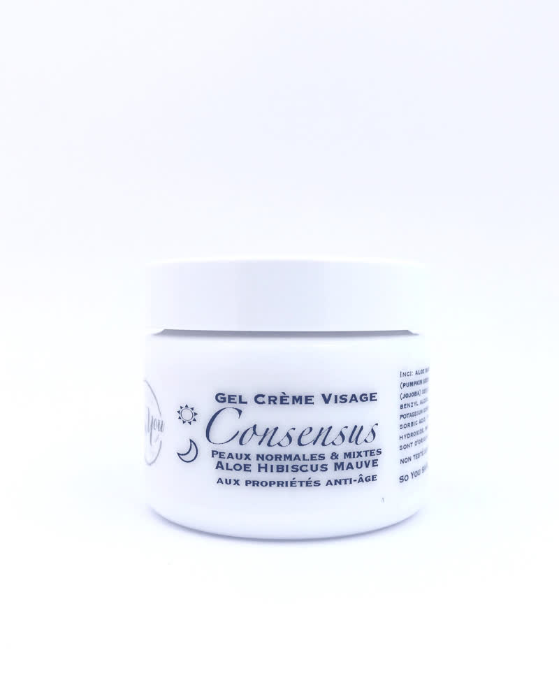 'Consensus' Gel Crème Visage à l'extrait de Hibiscus & Mauve